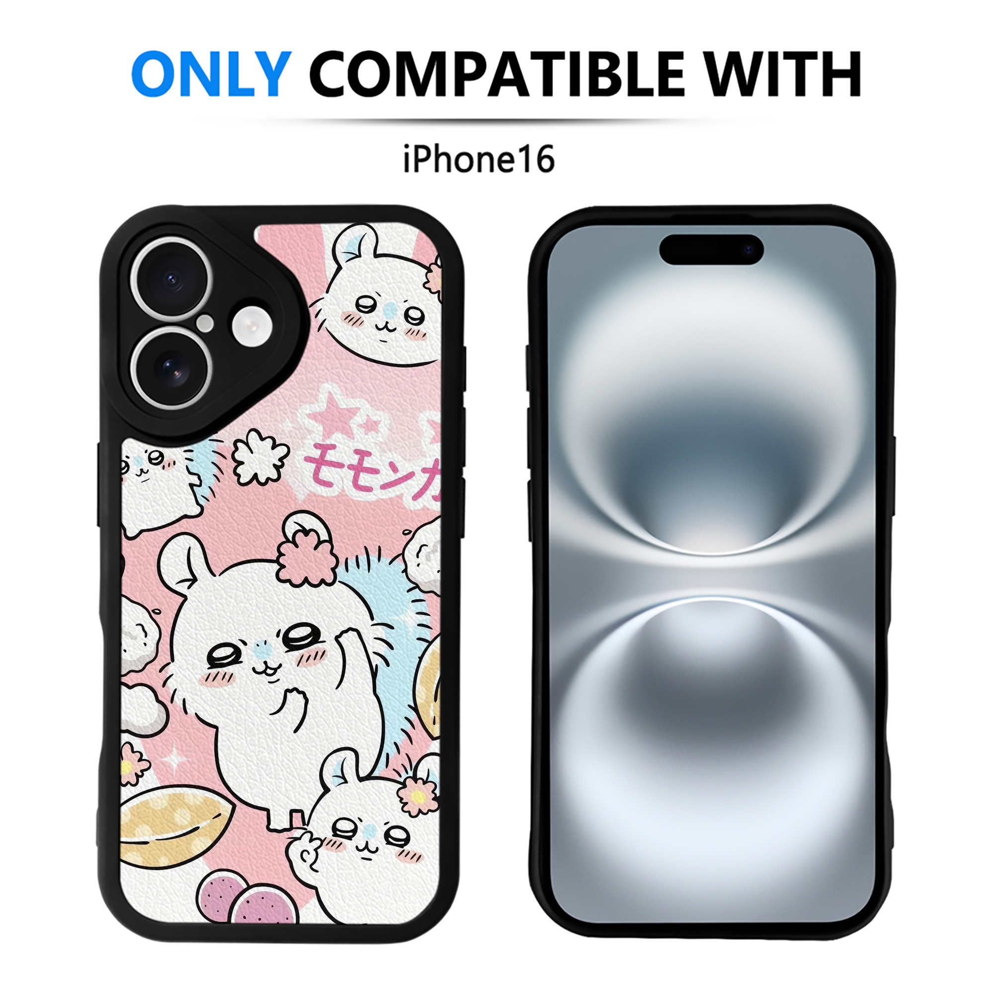 （画像用） ちいかわ Chii-kawa 【iPhone 16シリーズ対応】シリコンスマホケース（レザー調） 材質：シリコン